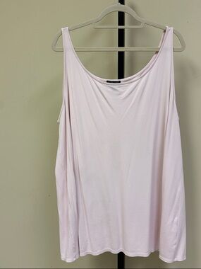 Eileen Fisher Pale Pink Silk Scoop Neck Tank Top